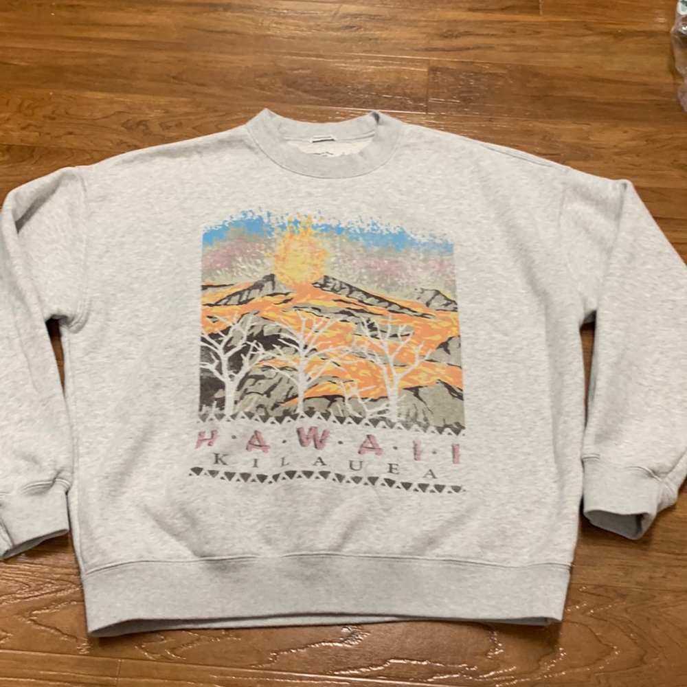 Abercrombie&Fitch Hawaii Kilauea Light Gray oversized Sweatshirt